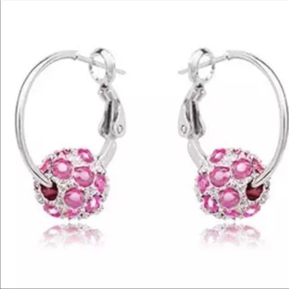 Pink Crystal Earrings